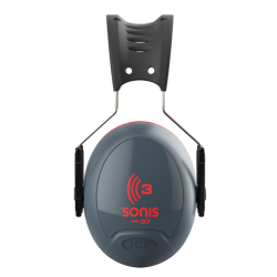 Sonis 3 Adjustable Ear Defenders - Grey/Red (37 dB)