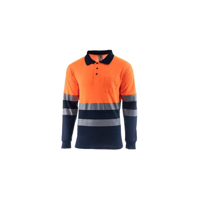High Visibility Long Sleeve Polo Shirt - Galaxy