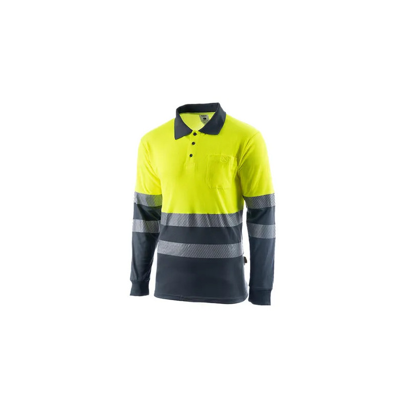High Visibility Long Sleeve Polo Shirt - Galaxy