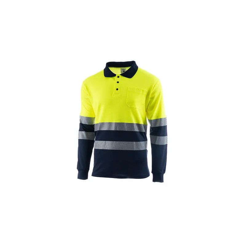 High Visibility Long Sleeve Polo Shirt - Galaxy