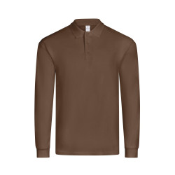 Long-sleeved polo shirt, 100% cotton - HOBART