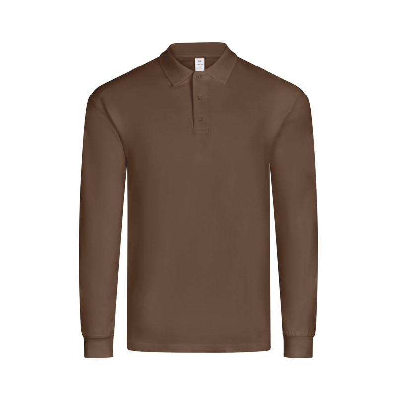 Long-sleeved polo shirt, 100% cotton - HOBART