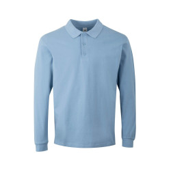 Long-sleeved polo shirt, 100% cotton - HOBART