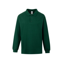 Long-sleeved polo shirt, 100% cotton - HOBART