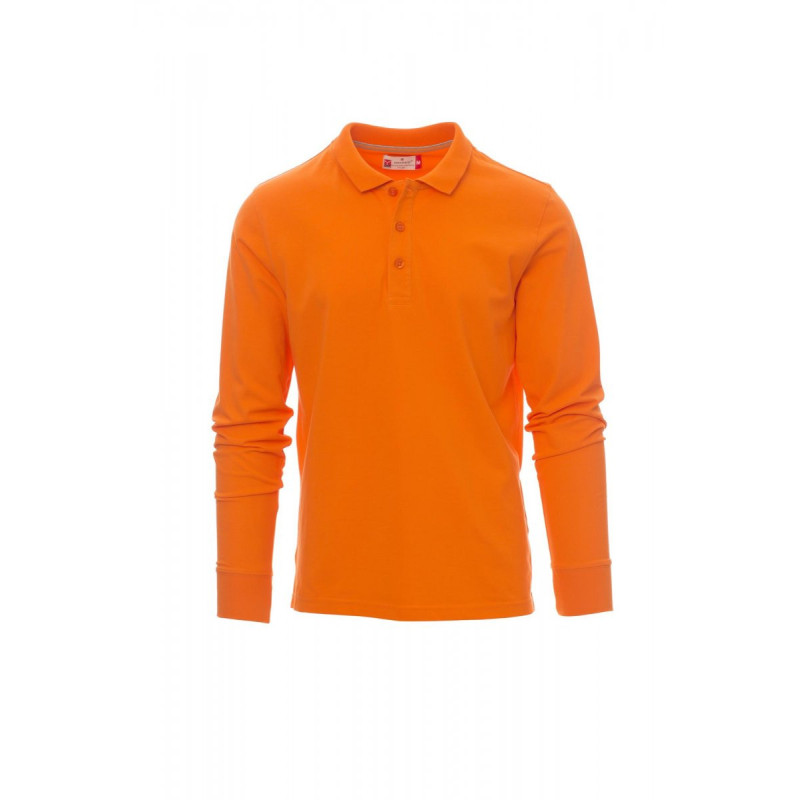 Long-sleeved polo shirt, 100% cotton - Florence