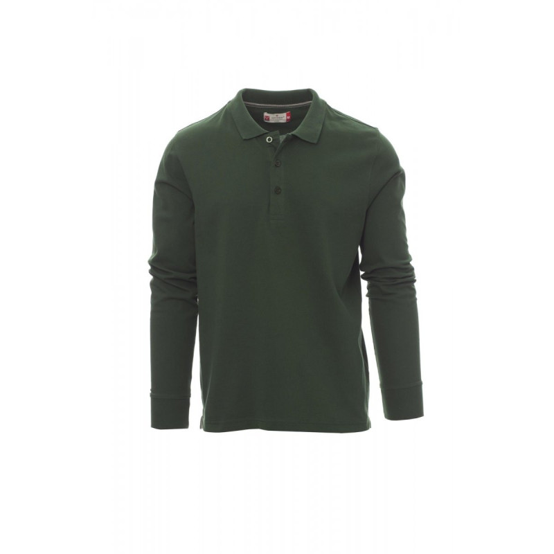Long-sleeved polo shirt, 100% cotton - Florence