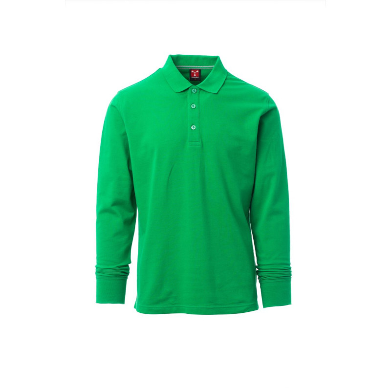 Long-sleeved polo shirt, 100% cotton - Florence