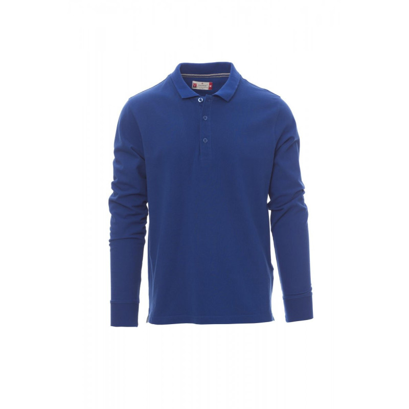 Long-sleeved polo shirt, 100% cotton - Florence