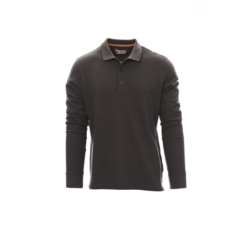 Long-sleeved polo shirt, 100% cotton - Florence