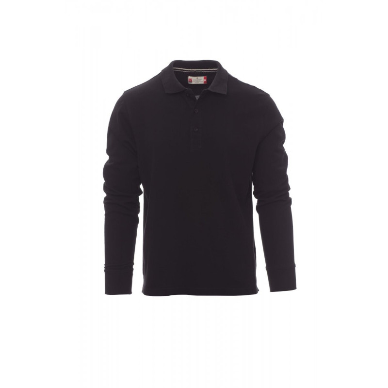 Long-sleeved polo shirt, 100% cotton - Florence