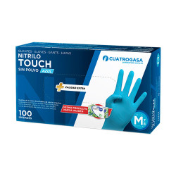 Blue Nitrile Touch Gloves