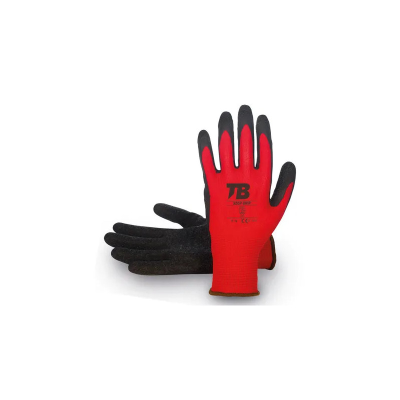 Polyester mechanic's glove with latex coating - 320P