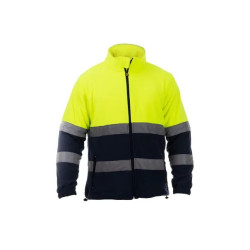 High Visibility Two-Tone Fleece Jacket - Planet