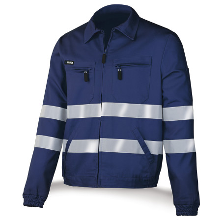 Jacket with reflective stripes, 100% cotton - 488CCRTOPAM