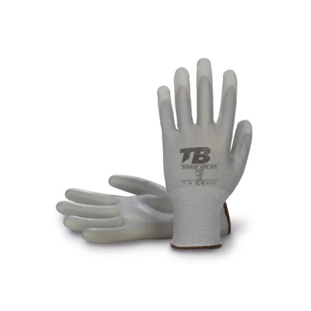 Polyester and polyurethane mechanical glove - 10 pairs