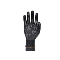 Polyester and nitrile mechanical glove