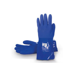 PVC chemical glove with cotton interior, 30 centimeters long - 10 pairs