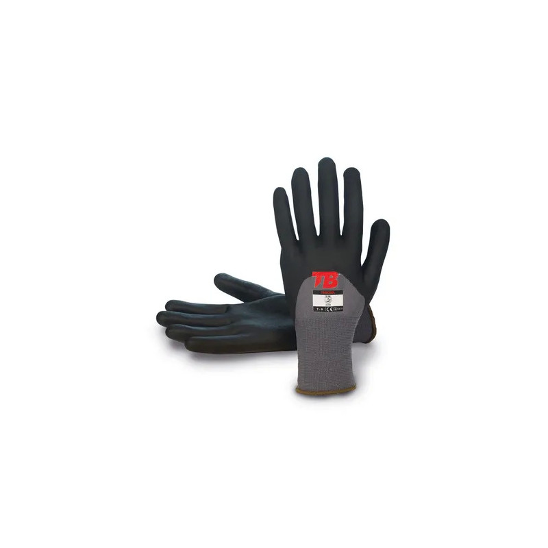 Nylon and nitrile mechanical glove - 10 pairs
